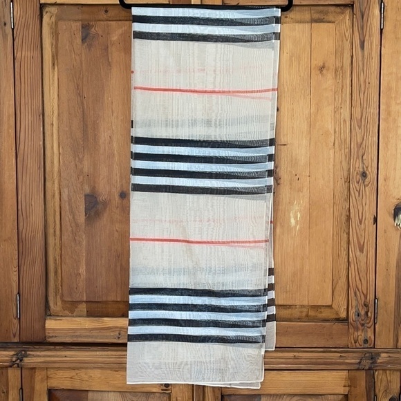 Fashion Lightweight Viscose Striped Scarves - Picture 3 of 14